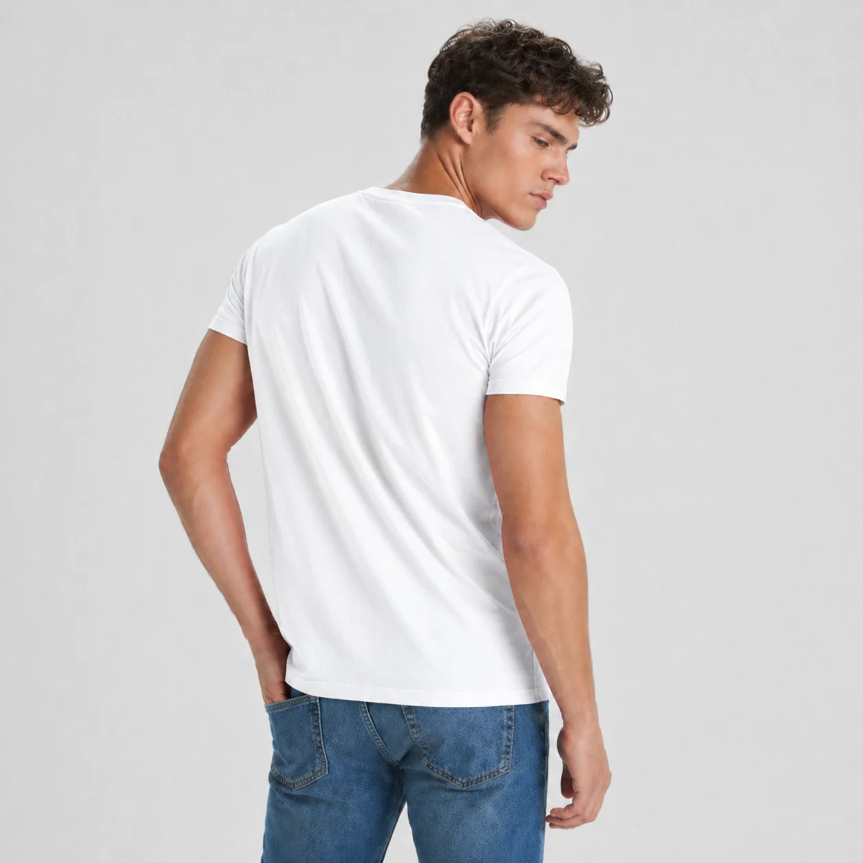 Men's T-Shirt 100% Cotton, Basic Short Sleeve Round Neck T-Shirt, Regular Fit, Soft Breathable Absorbent, Ideal for Casual, Sport, Work, Underjacket, Layering, Summer, Travel, gym and Daily Use, Sizes S-3XL VELNOR