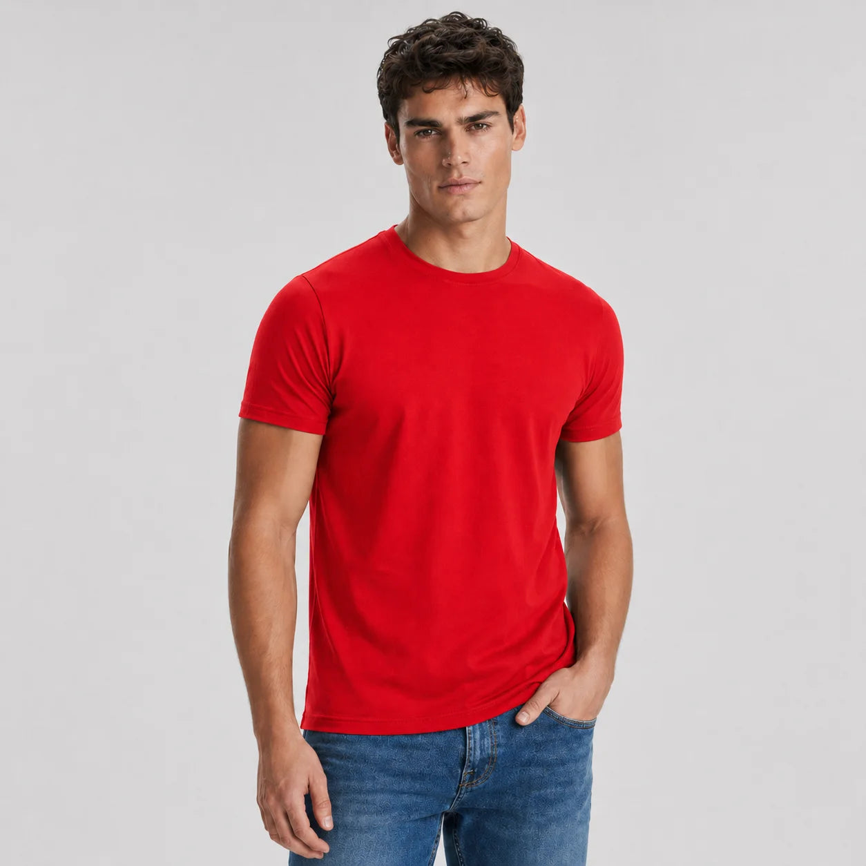 Men's T-Shirt 100% Cotton, Basic Short Sleeve Round Neck T-Shirt, Regular Fit, Soft Breathable Absorbent, Ideal for Casual, Sport, Work, Underjacket, Layering, Summer, Travel, gym and Daily Use, Sizes S-3XL VELNOR