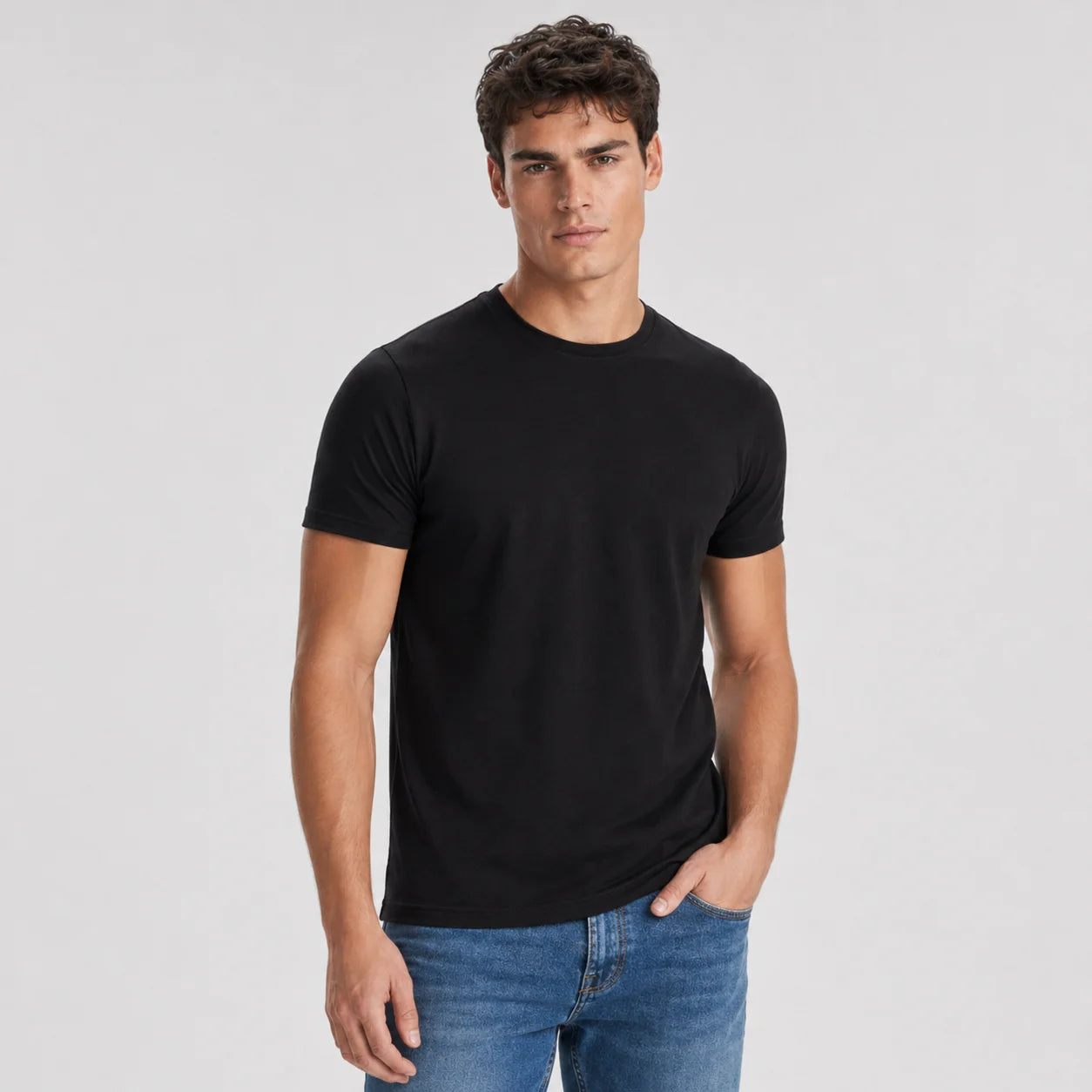 Men's T-Shirt 100% Cotton, Basic Short Sleeve Round Neck T-Shirt, Regular Fit, Soft Breathable Absorbent, Ideal for Casual, Sport, Work, Underjacket, Layering, Summer, Travel, gym and Daily Use, Sizes S-3XL VELNOR