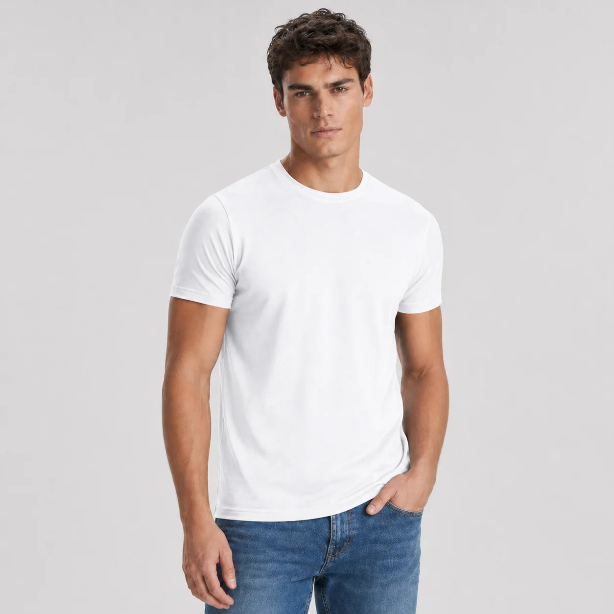 Men's T-Shirt 100% Cotton, Basic Short Sleeve Round Neck T-Shirt, Regular Fit, Soft Breathable Absorbent, Ideal for Casual, Sport, Work, Underjacket, Layering, Summer, Travel, gym and Daily Use, Sizes S-3XL VELNOR