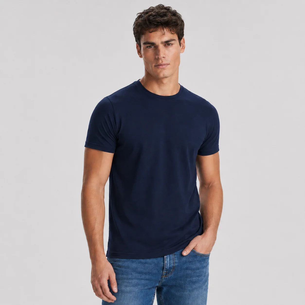 Men's T-Shirt 100% Cotton, Basic Short Sleeve Round Neck T-Shirt, Regular Fit, Soft Breathable Absorbent, Ideal for Casual, Sport, Work, Underjacket, Layering, Summer, Travel, gym and Daily Use, Sizes S-3XL VELNOR